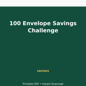MoneyFlows 100 Envelope Savings Challenge