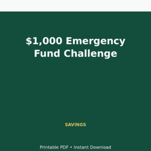 MoneyFlows $1,000 Emergency Fund Challenge