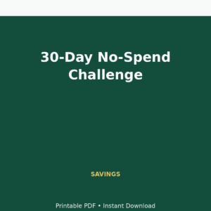 MoneyFlows 30-Day No-Spend Challenge