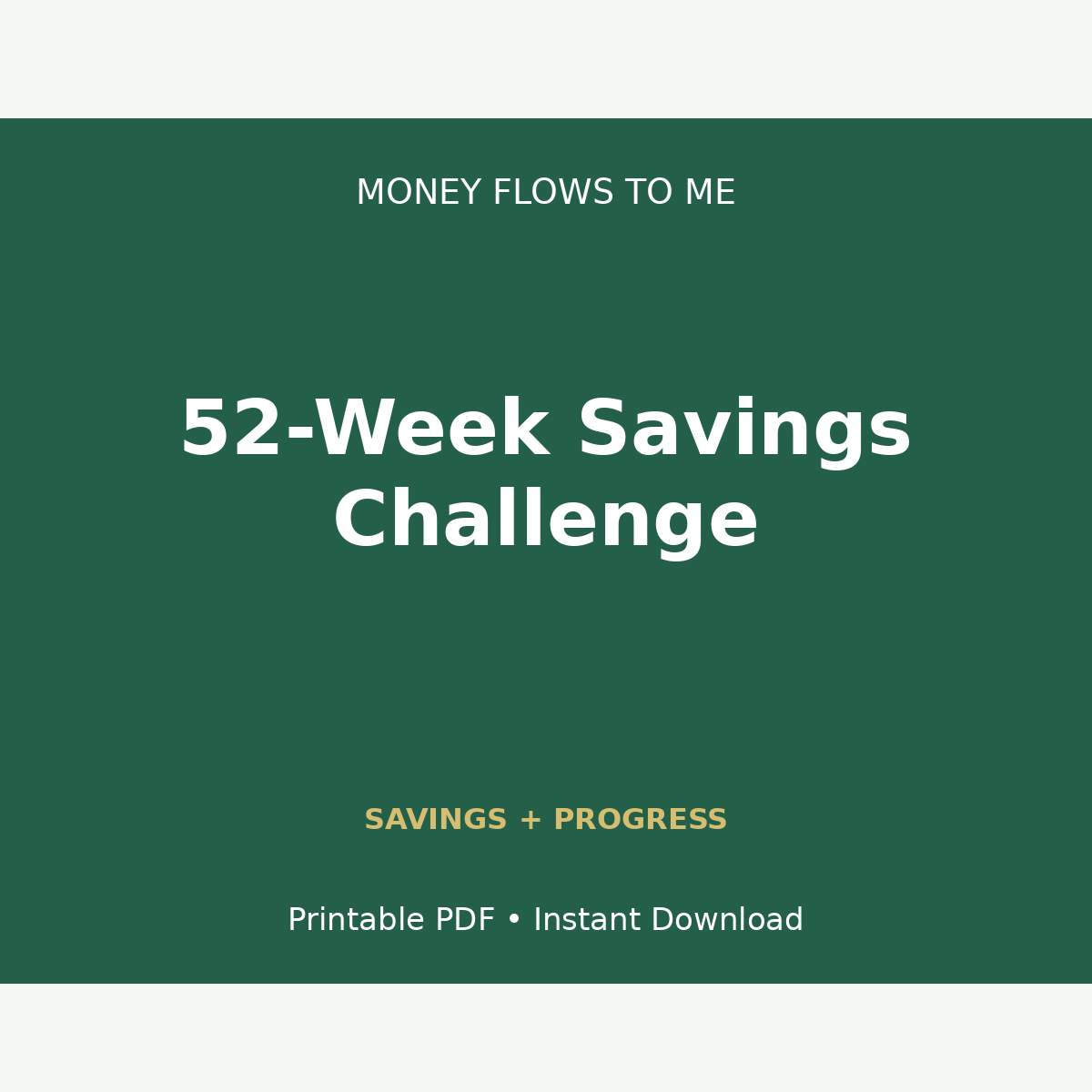 MoneyFlows 52-Week Savings Challenge Deluxe Pack