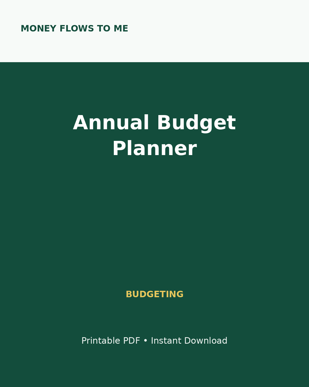 MoneyFlows Annual Budget Planner