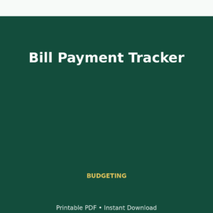 MoneyFlows Bill Payment Tracker