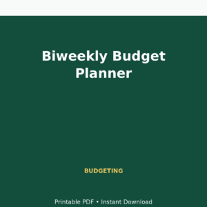 MoneyFlows Biweekly Budget Planner
