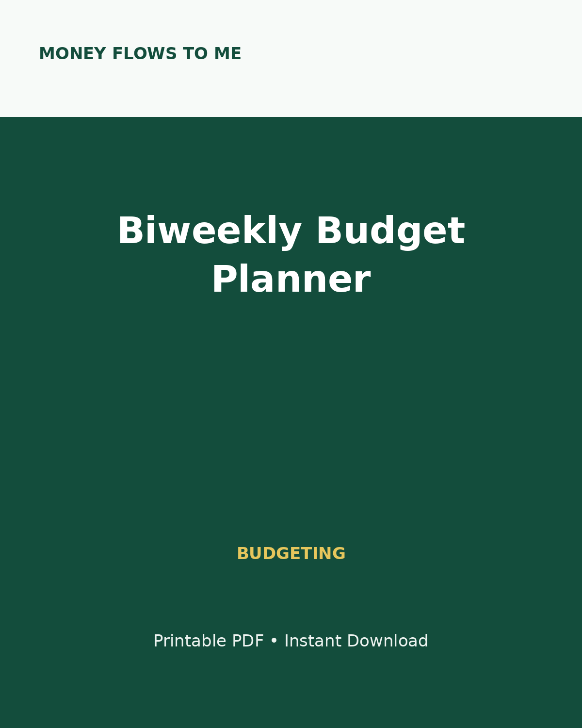 MoneyFlows Biweekly Budget Planner