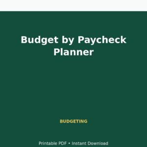 MoneyFlows Budget by Paycheck Planner