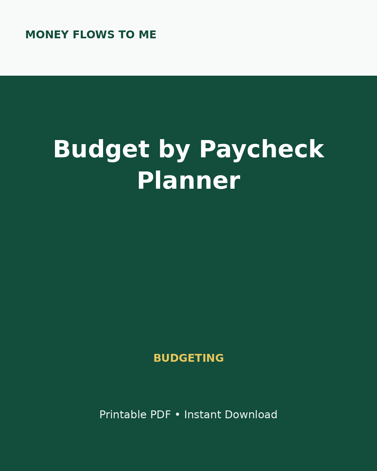 MoneyFlows Budget by Paycheck Planner