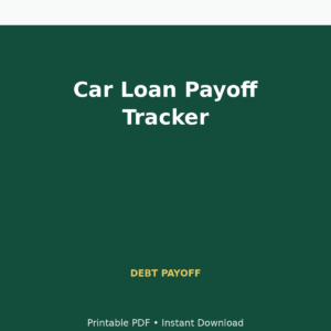 MoneyFlows Car Loan Payoff Tracker