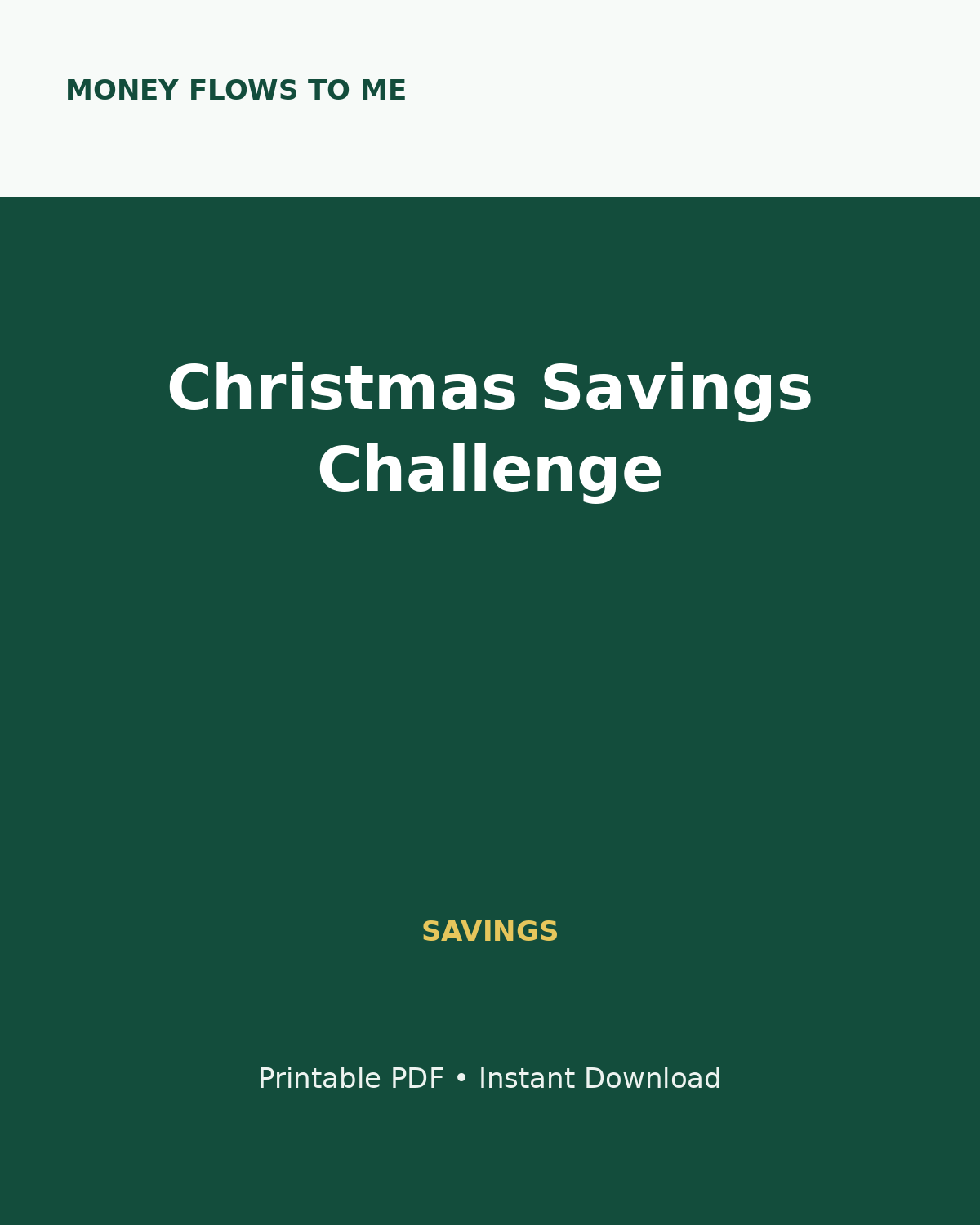 MoneyFlows Christmas Savings Challenge