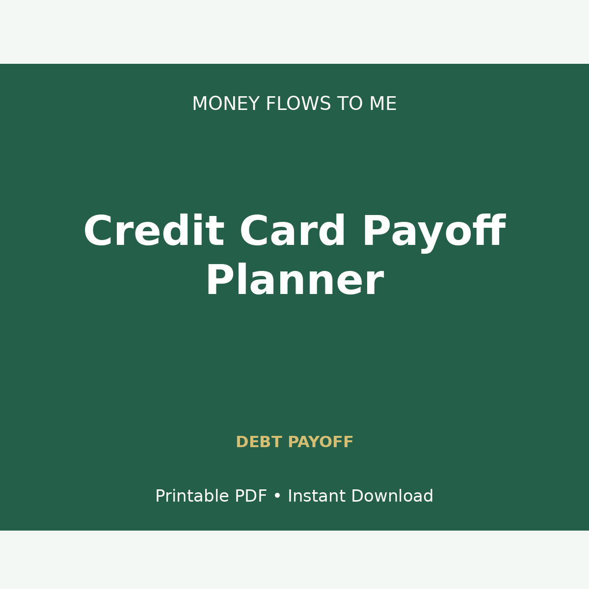 MoneyFlows Credit Card Payoff Planner