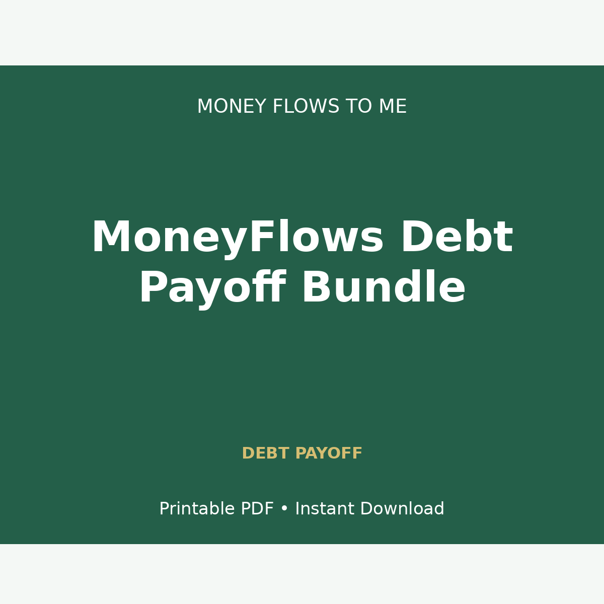 MoneyFlows Debt Payoff Workbook - Premium 13-Page System