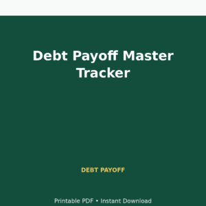MoneyFlows Debt Payoff Master Tracker