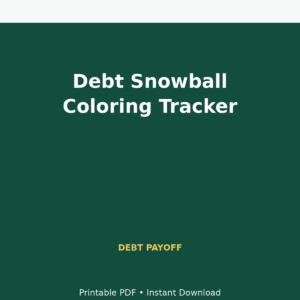MoneyFlows Debt Snowball Coloring Tracker