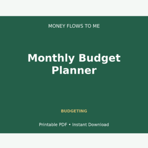 MoneyFlows Monthly Budget Planner