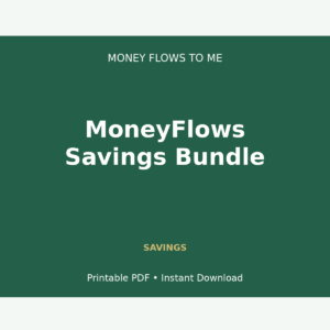 MoneyFlows Savings Workbook - Premium 13-Page System
