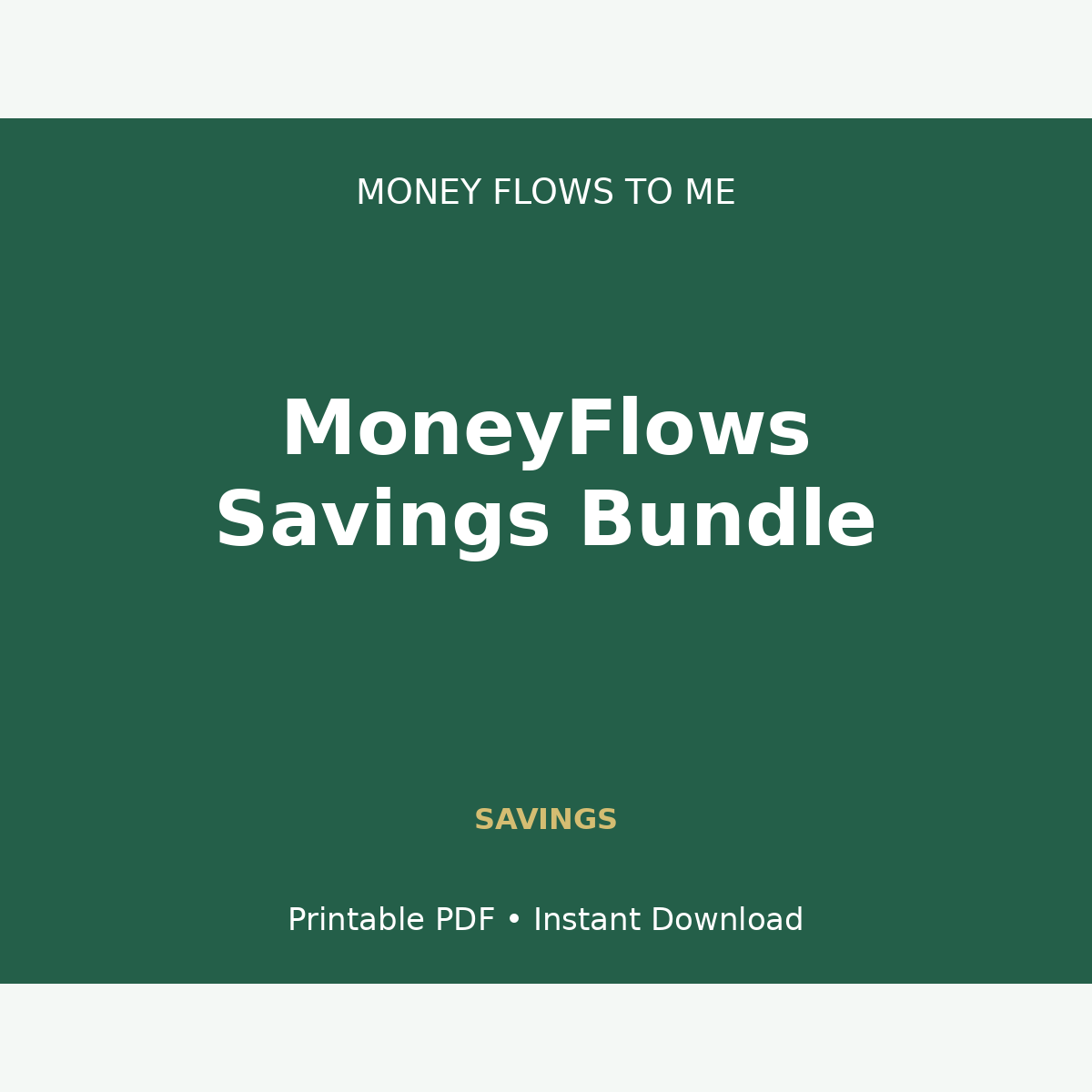 MoneyFlows Savings Workbook - Premium 13-Page System