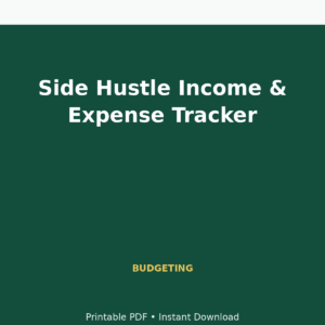 MoneyFlows Side Hustle Income & Expense Tracker