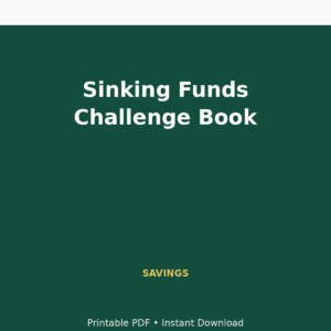 MoneyFlows Sinking Funds Challenge Book