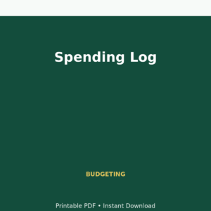 MoneyFlows Spending Log