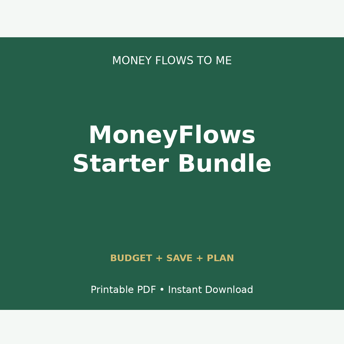 MoneyFlows Starter System - Premium Money Workbook