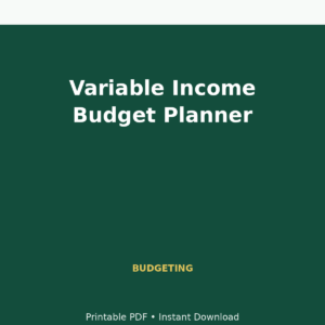 MoneyFlows Variable Income Budget Planner