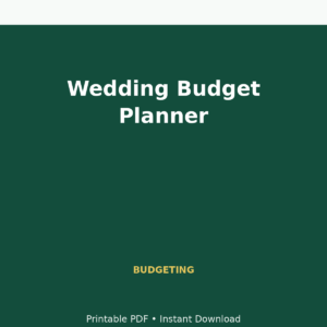 MoneyFlows Wedding Budget Planner